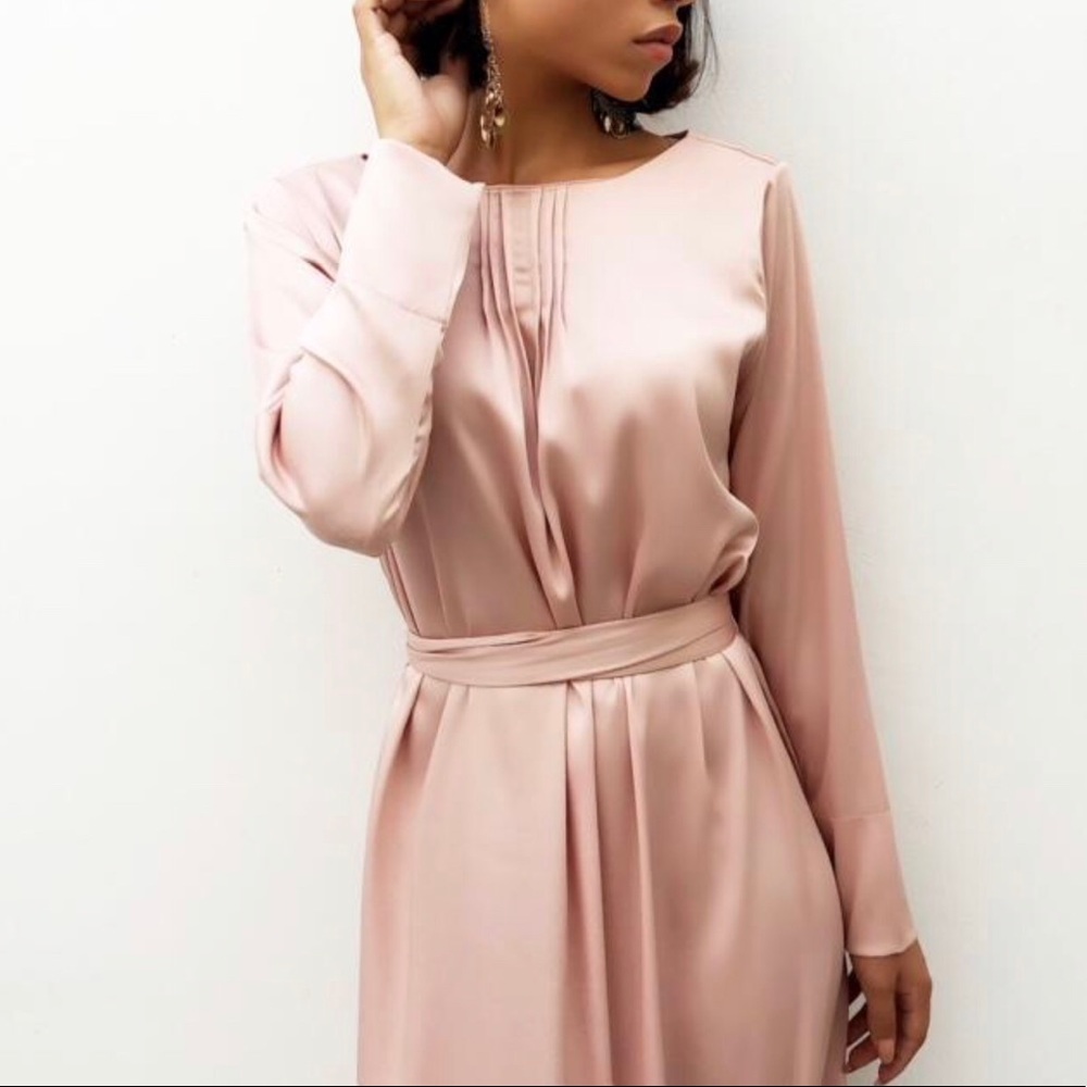 Designer Satin Tunic Dress - Picture 2 of 2
